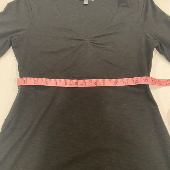 Toad&Co Black A-Line Knit Dress Women’s Size S • 3/4 Sleeve Eco Friendly Travel - Picture 4 of 7